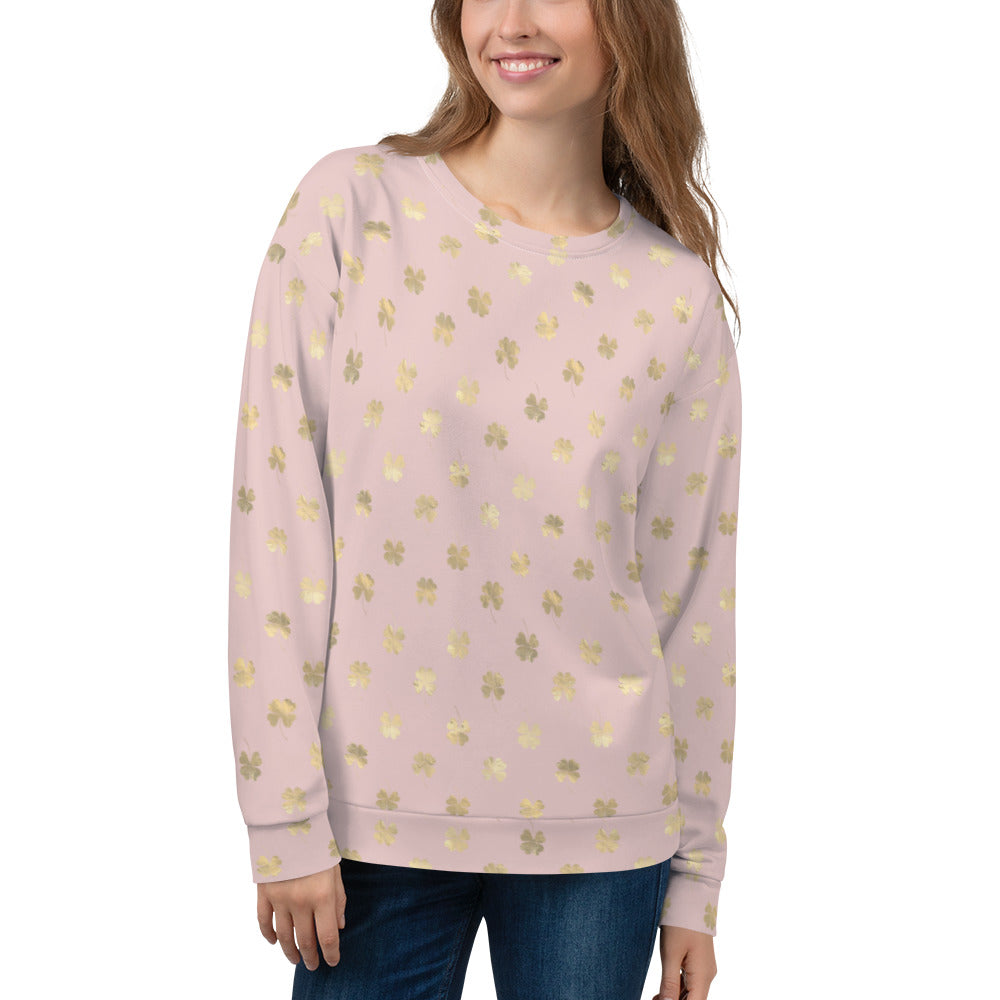 4 Leaf Clovers | Blush Pink | Unisex | Sweatshirt