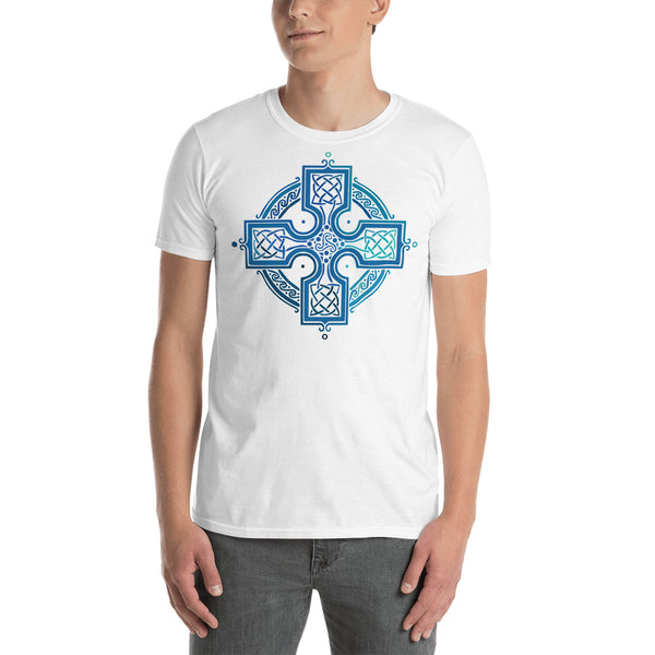 Celtic Knot | Cross | Teal | Unisex | Basic Softstyle | T-Shirt